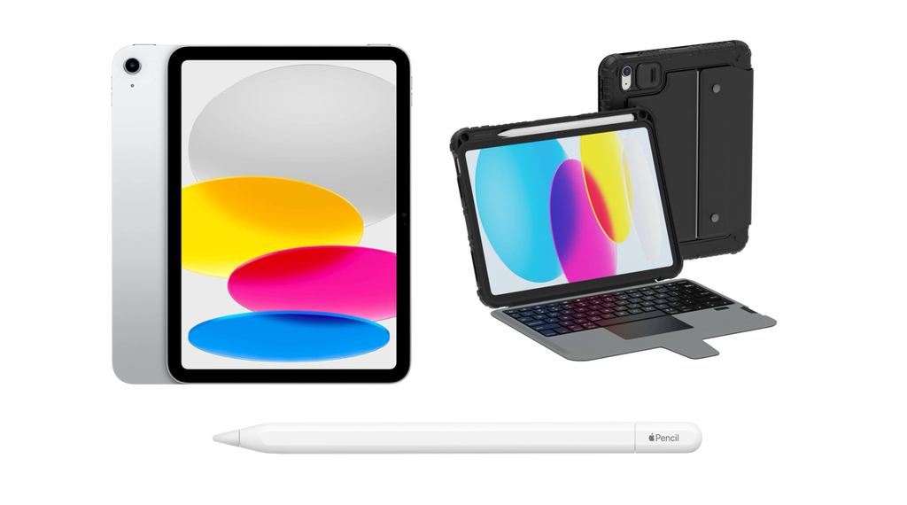 iPad 11th Gen 2025 A16 256GB/Wi-Fi + Bluetooth Keyboard Case for A16 + Apple Pencil USB-C