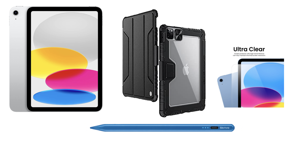 iPad 11th Gen 2025 A16 256GB/Wi-Fi + iPad Case + Skriva Stylus + Screen Protector